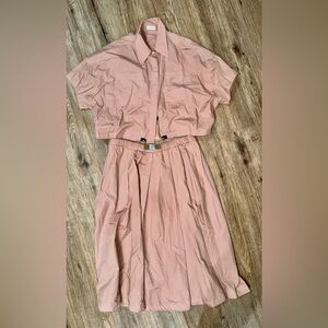 Brunello Cucinelli Dusty Rose Blouse & Skirt set